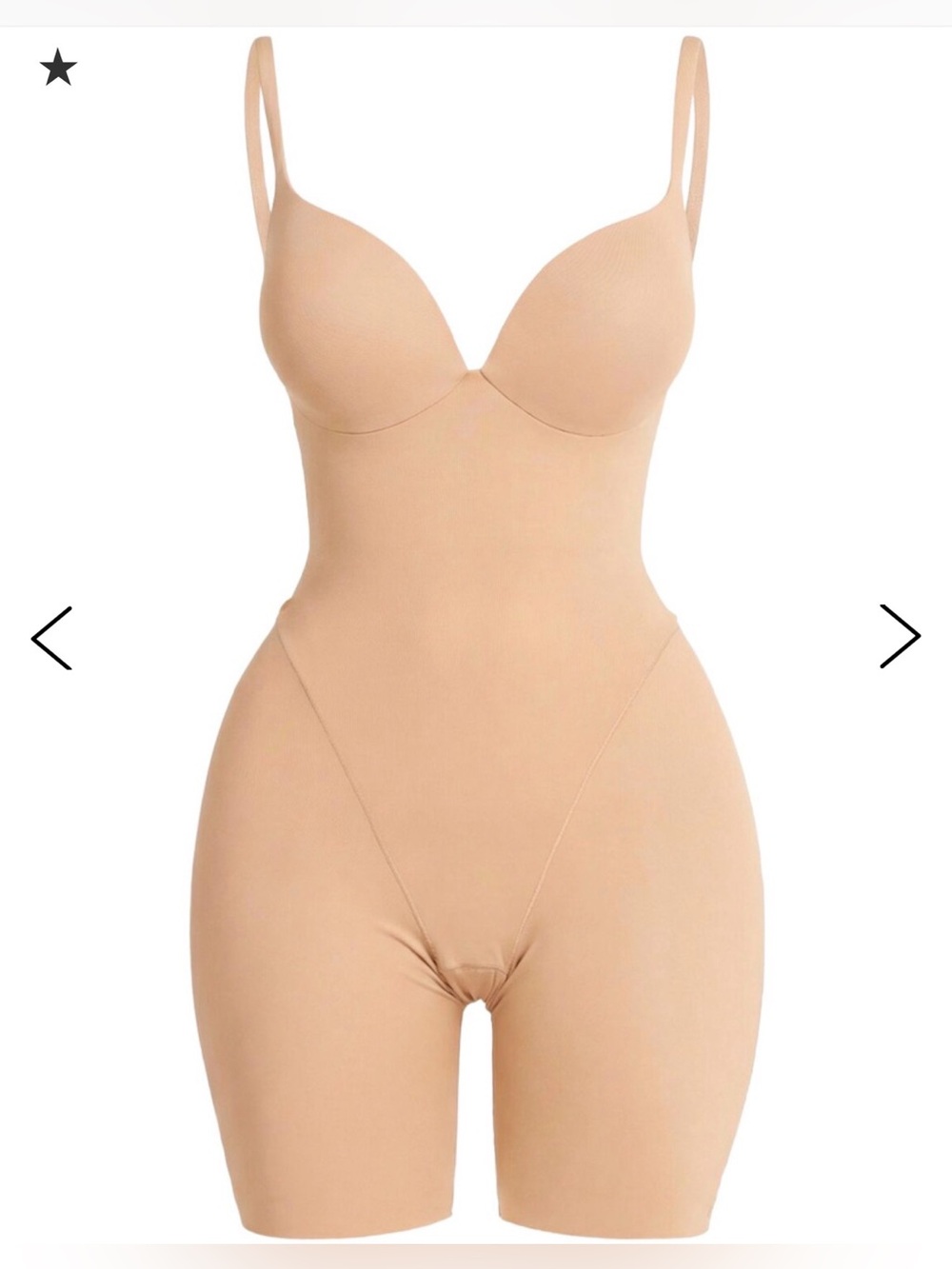 SKIMS Ultimate Body Push Up Mid Thigh Bodysuit Padded Butt, Bra, Shape NWT Clay